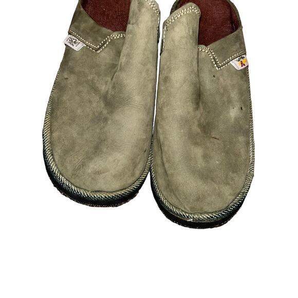 Sole Rebel - Walk Naked Handmade Green Slip On‎ Mules Shoe Women's 9 25.5 Cm - Picture 11 of 11